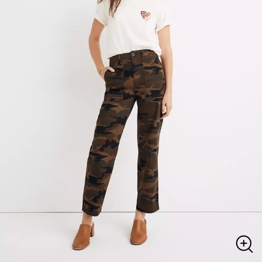 Madewell Griff Fatigue Pants in Camo